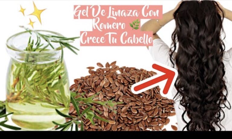 Gel natural para hidratar el cabello con jengibre, romero seco y linaza